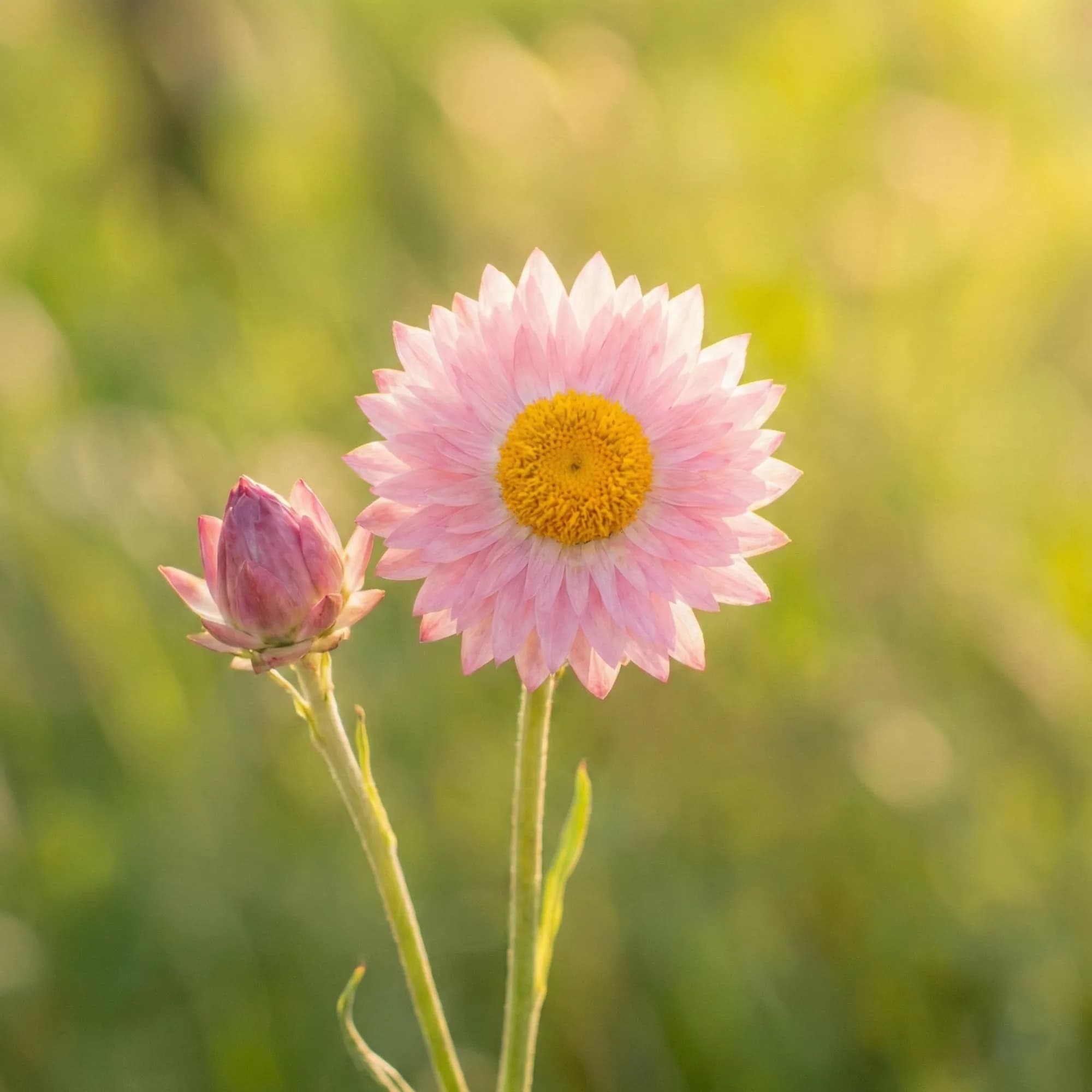 Pink & White Everlastings view 2